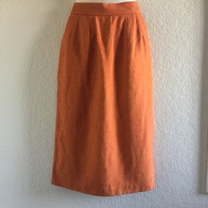 Orange designer pencil skirt
